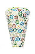 Multicolor Mosaic Conical Wall Sconce бра FOS Lighting Gamla-MulticolorFlowers-WL1