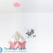 MOTH подвесной светильник Studio Snowpuppe Moth Bicolor White / Pink + Белый шнур + Розовый Kroonuppe