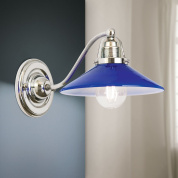 настенное бра с металлическим отражателем в виде конусного козырька