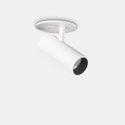 потолочный накладной спот с цилиндрическим металлическим корпусом на основании