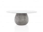 Gervasoni Outdoor Круглый цементный стол со столешницей из каррарского мрамора Gervasoni PID322471