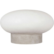 настольный светильник с плоским плафоном серого цвета