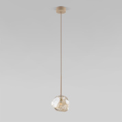 подвесной светильник с фигурным стеклянным плафоном на кабеле