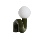 L0880804 Neotenic Petite Friture Крупная настольная лампа с сферическим плафоном зеленая