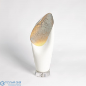 Cowl Lamp-White w/Silver Leaf-Sm Global Views настольная лампа
