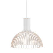 подвесной светильник белого цвета с решётчатым куполообразным корпусом