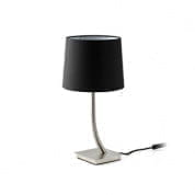 29684-06 REM NICKEL MATT TABLE LAMP BLACK LAMPSHADE настольная лампа Faro barcelona