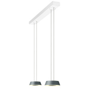 подвесной светильник с двойным подвесом и прозрачными рассеивателями