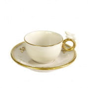 Butterfly white & gold coffee cup & saucer 0004907-402 чашка, Villari