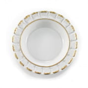 Queen elizabeth white & gold rim soup plate ø 22 cm тарелка, Villari