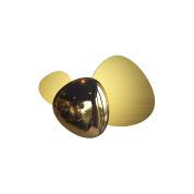 настенный светильник с округлым плафоном золотого цвета