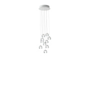 дизайнерский подвесной светильник с десятью круглыми плафонами