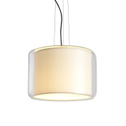 подвесная люстра с двойным прозрачным плафоном