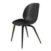 10024324 GUBI The GamFratesi Collection Beetle Обеденный стул Beetle без обивки, деревянная основа, копчёный дуб, чёрный