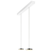 подвесной светильник с вытянутыми подвесами в металлическом оформлении