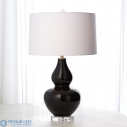 Ceramic Gourd Table Lamp-Black Global Views настольная лампа