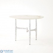 Radius Round Table-Silver w/Golden White Top Global Views стол