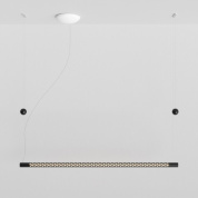 Rotaliana Squiggle H8 линейный подвесной светильник матовый чёрный 1SQH008062ZL0