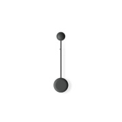 169011/10 Vibia Pin настенный светильник чёрный вертикальный с круглым основанием