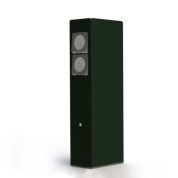 двойная уличная розетка в зелёном корпусе