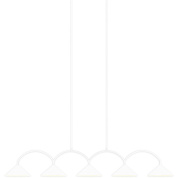 472008 Globen Lighting Curve подвесной светильник с пятью дугообразными плафонами белого цвета