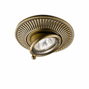 встраиваемый потолочный светильник с латунным ободом