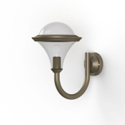 настенное бра с дымчатым полусферическим плафоном песочного оттенка