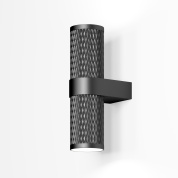 настенный светильник черный с перфорированным корпусом