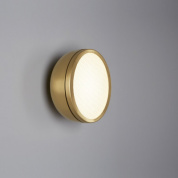 встраиваемый настенный светильник с утолщённым алюминиевым корпусом и золотистой окантовкой