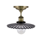 потолочный плафон из металла цвета антик с рифлёным краем