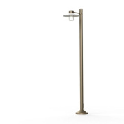 фонарный уличный столб с прозрачным плафоном и песочной опорой