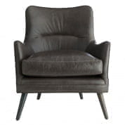 8013 Seger Chair Graphite Leather Grey Ash Arteriors мягкое сиденье