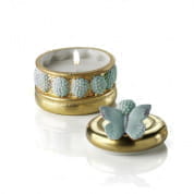 Chantilly ispahan pia cake scented candle - gold & blue ароматическая свеча, Villari