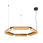 подвесной светильник шестиугольной формы в черном корпусе