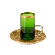 Ramz by villari emerald arabic tea cup & saucer чашка, Villari