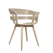 2370-8484 Wick Design House Stockholm Обеденный стул из светлого дерева с резной спинкой