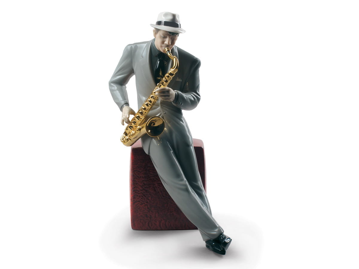 JAZZ SAXOPHONIST Декоративный предмет из фарфора в современном стиле Lladro  1009330 – купить по цене 0 руб. в Москве