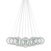 дизайнерская люстра для современной гостиной из прозрачного стекла