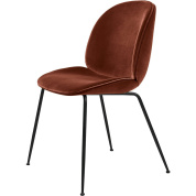 10041222 GUBI The GamFratesi Collection Кресло Beetle с обивкой, чёрное основание / Dandy, Rusty Red