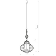 NW 8866 Nowodvorski Abi BLACK M подвесной светильник черный