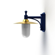 настенное бра с купольным плафоном на синем основании