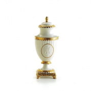Napoleon ii small potiche - white & gold ваза, Villari