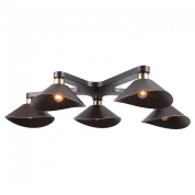 потолочная люстра с несколькими рожками в бронзовом оттенке