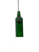 Green Glass Bottle Hanging Pendant Light подвесной светильник FOS Lighting Bottle-Emboz-G-HL1