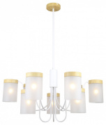 люстра на штанге с девятью кольцевыми элементами