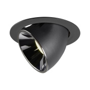 1006067 SLV NUMINOS® GIMBLE XL DL светильник встраиваемый 1050мА 37.4Вт с LED 4000K, 3750лм, 20°, черный/хром