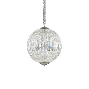 подвесной светильник-шар из хрусталя на цепи