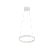 подвесной светильник белого цвета с круглым рассеивателем