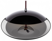 подвесной светильник с куполообразным плафоном из черного стекла