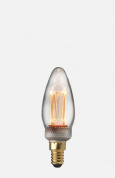 E14 Laser LED Filament Crown Clear Globen Lighting источник света